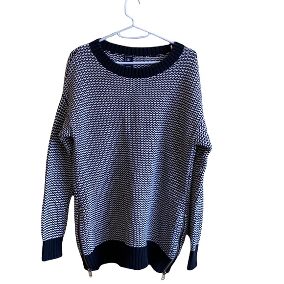 GAP Side Zip Tunic Sweater Off White in Black - Medium - Picture 3 of 14